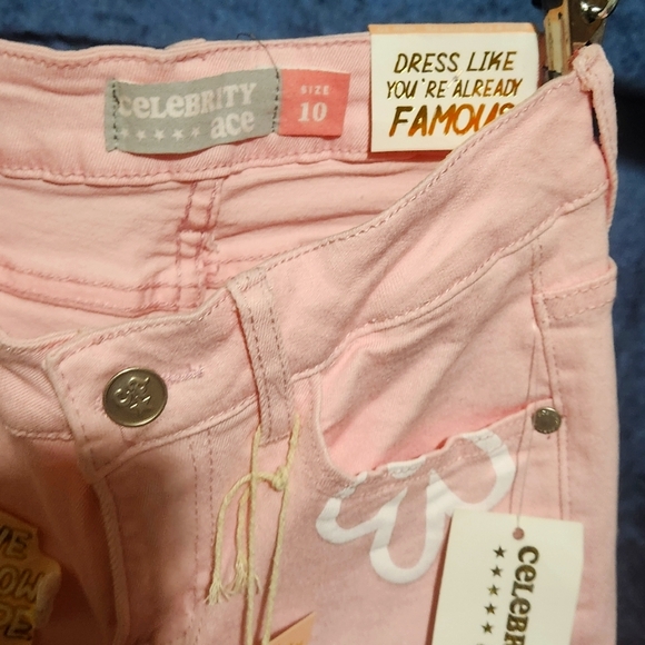Pink ivy Celebrity Ace Stretchy Denium Flare Pink Girls Jeans Size 10. - Picture 3 of 6